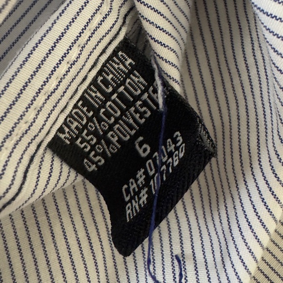 191 Unlimited Button down short sleeve collared striped tshirt shirt boys size 6 - Picture 5 of 6